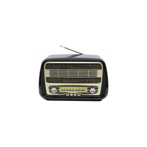 Radio portabil retro md-1902bt, acumulator incorporat, bluetooth, aux, usb, tf card, fm/am/sw, negru-maro