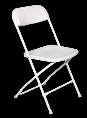 Raki clasic scaun metalic pliant pentru evenimente, catering culoare alba