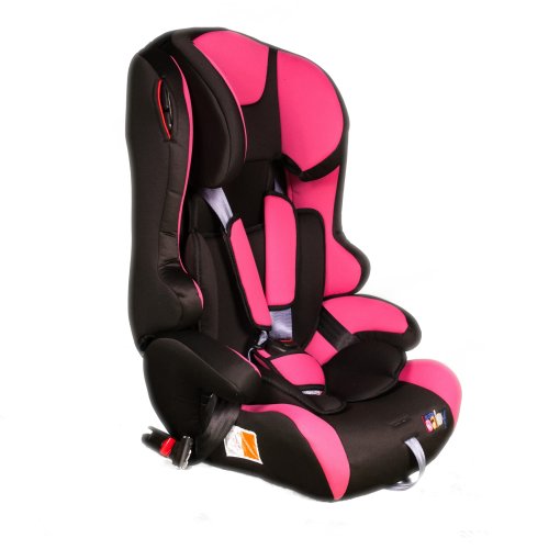 Scaun auto pentru copii, kota baby extra safe, isofix, negru cu roz, 9-36 kg