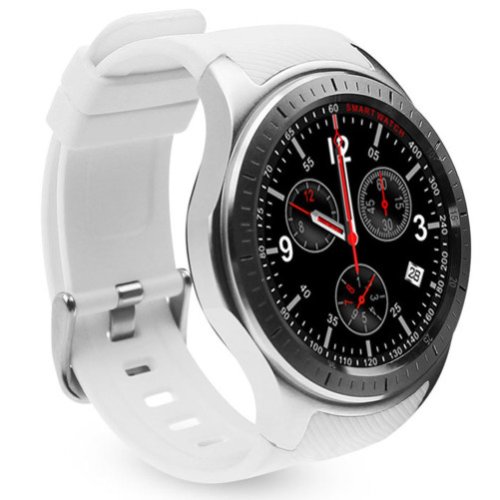 Smartwatch telefon cu android iuni dm368, amoled 1.39 inch, wi-fi, 3g, gps, bluetooth, monitorizare puls, alb