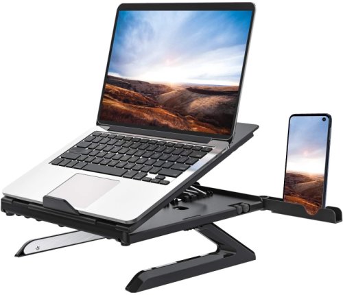 Ej Products Stand pentru laptop ergonomic si portabil care asigura o ventilare eficienta si un unghi de inclinare reglabil, compatibil cu macbook air, pro sau microsoft surface cu dimensiuni ale ecranului pana in