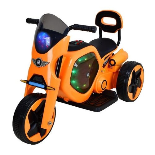 Dhs Tricicleta electrica pentru copii, 59x33x41 cm, portocalie
