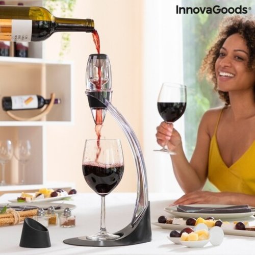 Aerator de vin profesional cu suport turn si baza anti-picurare winair innovagoods