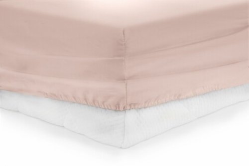 Cearceaf de pat cu elastic pink heinner, 180x200 cm, 100% bumbac, roz