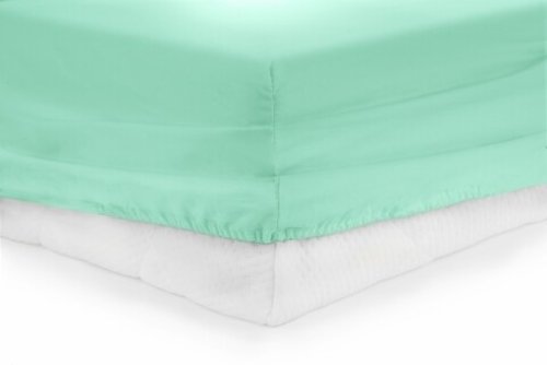 Cearceaf de pat cu elastic turquoise heinner, 140x200 cm, 100% bumbac, turcoaz