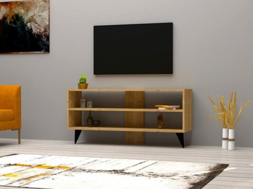 Comoda tv, puqa design, one, 120x50x29.6 cm, pal, stejar