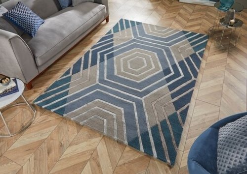 Covor, flair rugs, architect harlow denim, 160 x 230 cm, lana/vascoza, multicolor