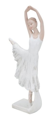 Decoratiune dancer dicy -a, mauro ferretti, 14x4.5x24 cm, polirasina, alb