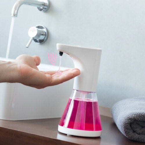 Dispenser automat de sapun lichid innovagoods, cu senzor, 14 x 21 cm, 520 ml, plastic