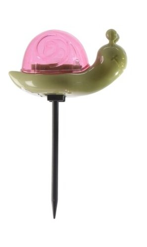 Lampa de gradina snail, lumineo, 10x6x15 cm, plastic, roz