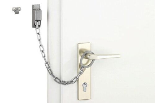 Lant pentru usa, maximex, lockable chain, 30 x 2.5 x 7 cm, metal, gri