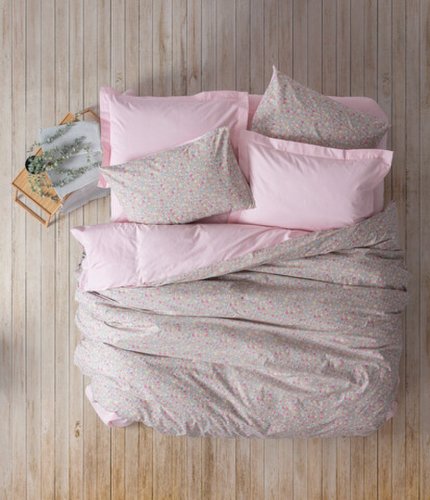 Lenjerie de pat pentru o persoana (fr), sihu - pink, cotton box, bumbac ranforce