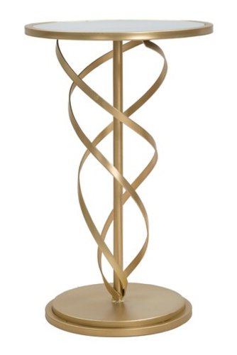 Masuta glam spiral, mauro ferretti, Ø 38x61.5 cm, fier, auriu