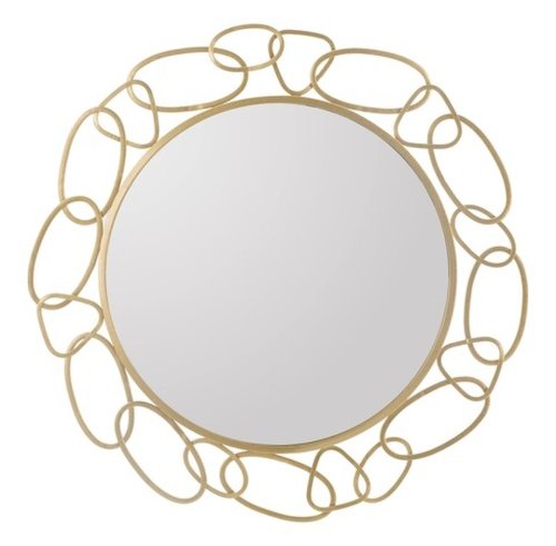 Oglinda decorativa chain, mauro ferretti, Ø 84 cm, fier, auriu