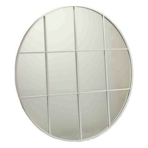 Oglinda decorativa circular, gift decor, Ø100 cm, metal, alb