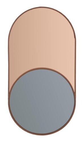 Oglinda decorativa soft, mauro ferretti, 40x75 cm, metal, roz