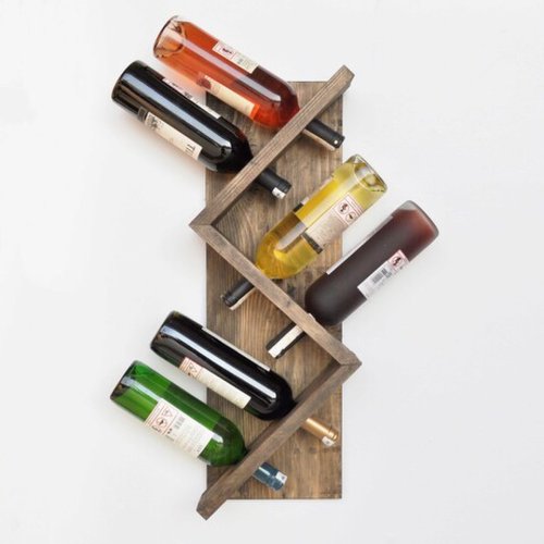 Raft pentru sticle de vin, evila originals, icki005, 60x33x12 cm, nuc