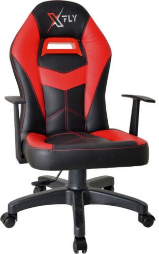 Scaun de birou, seatix, xfly machete, 60x113x43 cm, poliuretan, roșu/negru
