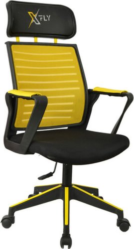Scaun de birou, seatix, xfly oyuncu, 56x110x48 cm, poliuretan, galben/negru