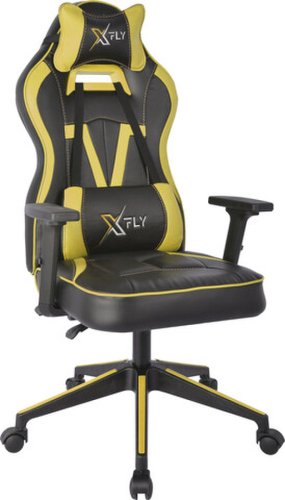 Scaun de birou, seatix, xfly vendetta, 62x120x46 cm, poliuretan, galben/negru