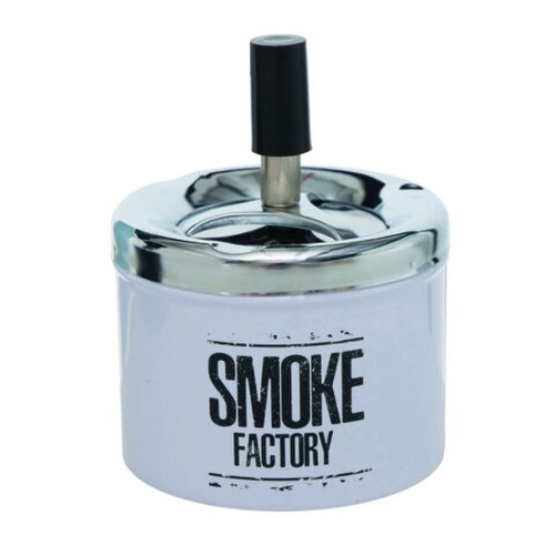 Scrumiera smoke factory v2, boltze, 9x12 cm, inox, alb