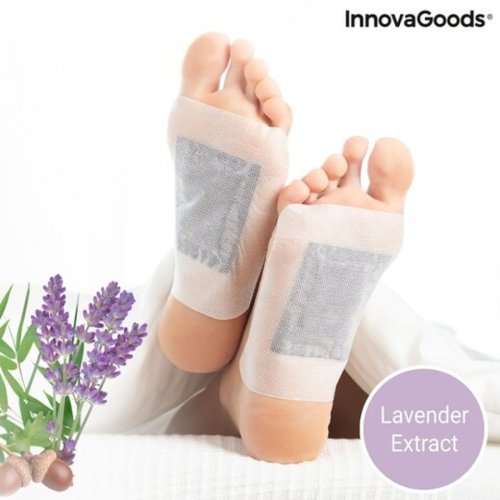 Set 10 plasturi detoxifianti pentru picioare, lavender innovagoods, 10x13 cm