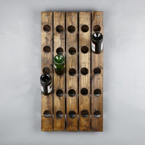 Suport pentru sticle de vin, evila originals, icki006, 85 x 45 x 8 cm, lemn de molid, nuc