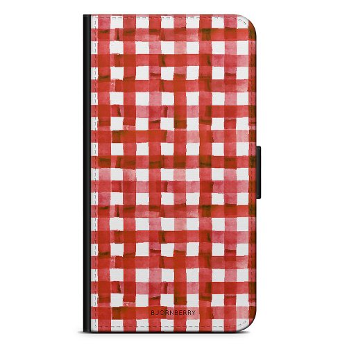 Bjornberry wallet case huawei p8 lite - red stripes