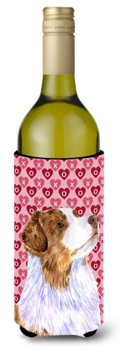 Caroline`s treasures australian shepherd hearts love valentine`s day sticla de vin hugger roşu wine bottle
