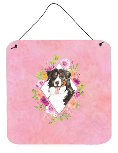 Caroline`s treasures bernese mountain dog flori roz de perete sau ușă agățat printuri mltcl 6x6