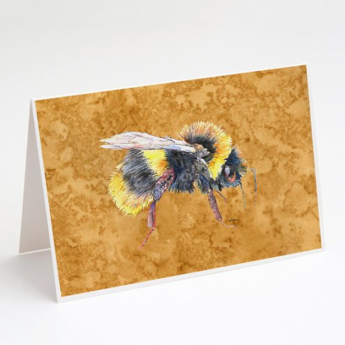 Caroline`s treasures carolines comori 8850gca7p albină pe felicitari de aur și plicuri pack de multicolore 7 x 5