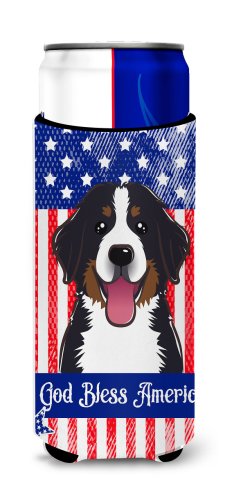Caroline`s treasures dumnezeu să binecuvânteze american flag cu bernese mountain dog michelob ultra băutură insula multicolore slim can