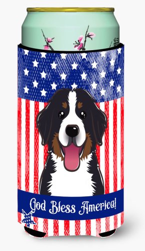 Caroline`s treasures dumnezeu să binecuvânteze american flag cu bernese mountain dog tall boy băutură izolator hu multicolore