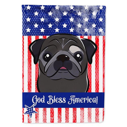 Caroline`s treasures dumnezeu să binecuvânteze american flag cu black pug flag canvas house size multicolore large