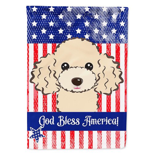 Caroline`s treasures dumnezeu să binecuvânteze american flag cu buff pudel flag canvas house size multicolore large