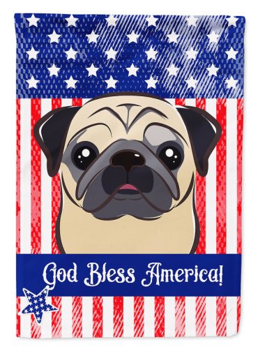Caroline`s treasures dumnezeu să binecuvânteze american flag cu fawn pug flag canvas house size multicolore large