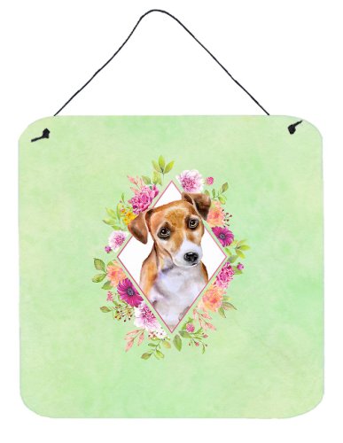 Caroline`s treasures jack russell terrier # 1 flori verzi de perete sau ușă agățat printuri mltcl 6x6