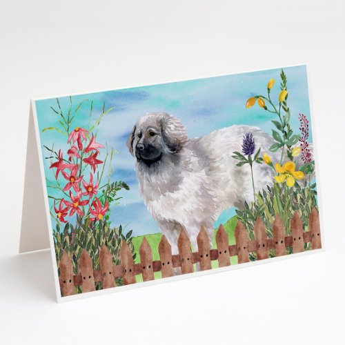 Caroline`s treasures moscova câine de pază de primăvară felicitări și plicuri pack de 8 multicolore 7 x 5