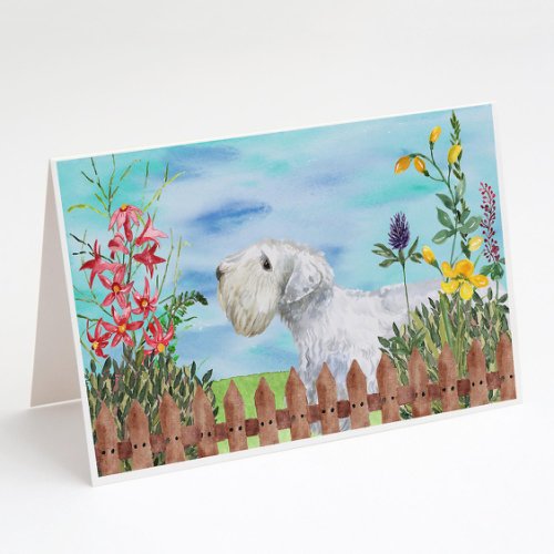 Caroline`s treasures sealyham terrier felicitări de primăvară și plicuri pachet de 8 multicolore 7 x 5