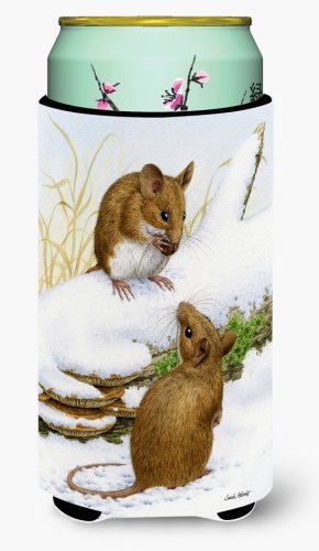 Caroline`s treasures Șoareci de lemn mouse-ul din lemn tall boy izolator de băuturi hugger mltcl