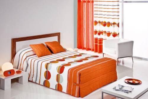 Cuvertura de pat sipo 02 portocaliu, dimensiune 190 cm x 270 cm