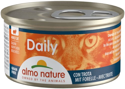 Almo nature daily chunks conservă pentru pisici, cu păstrăv 85g
