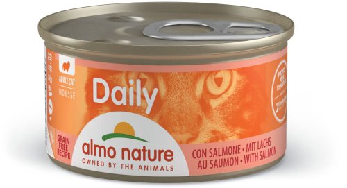 Almo nature daily mousse conservă pentru pisici, cu somon 85g