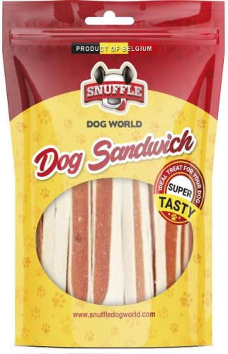 Snuffle dog sandwich pentru câini, cu aromă de pui şi peşte, 40g